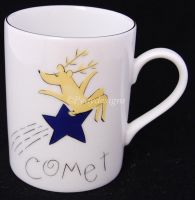 Pottery Barn REINDEER Coffee Mug COMET - NEW